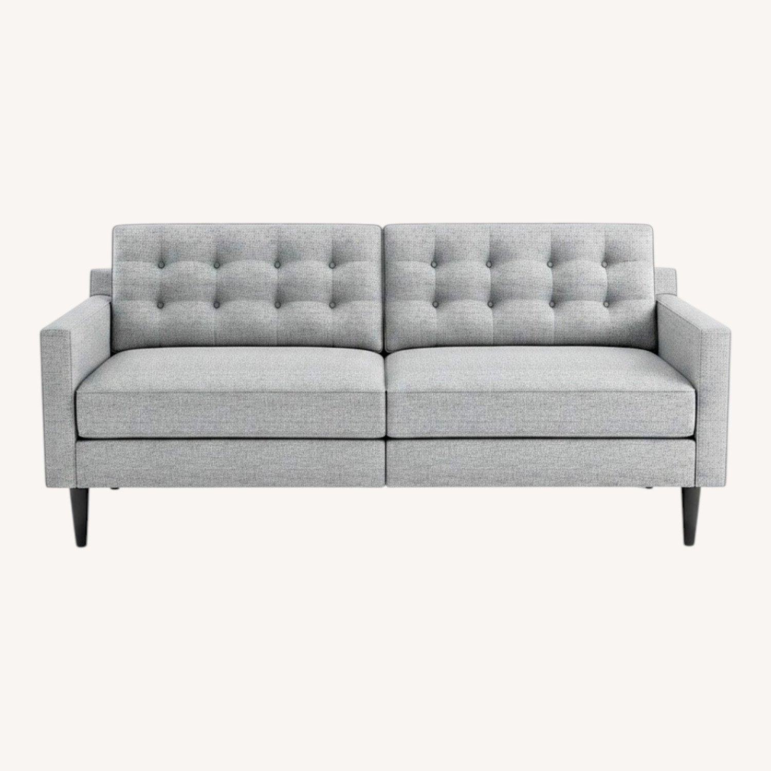 West Elm Drake Light Gray Fabric 2 Seater Sofa - image-0