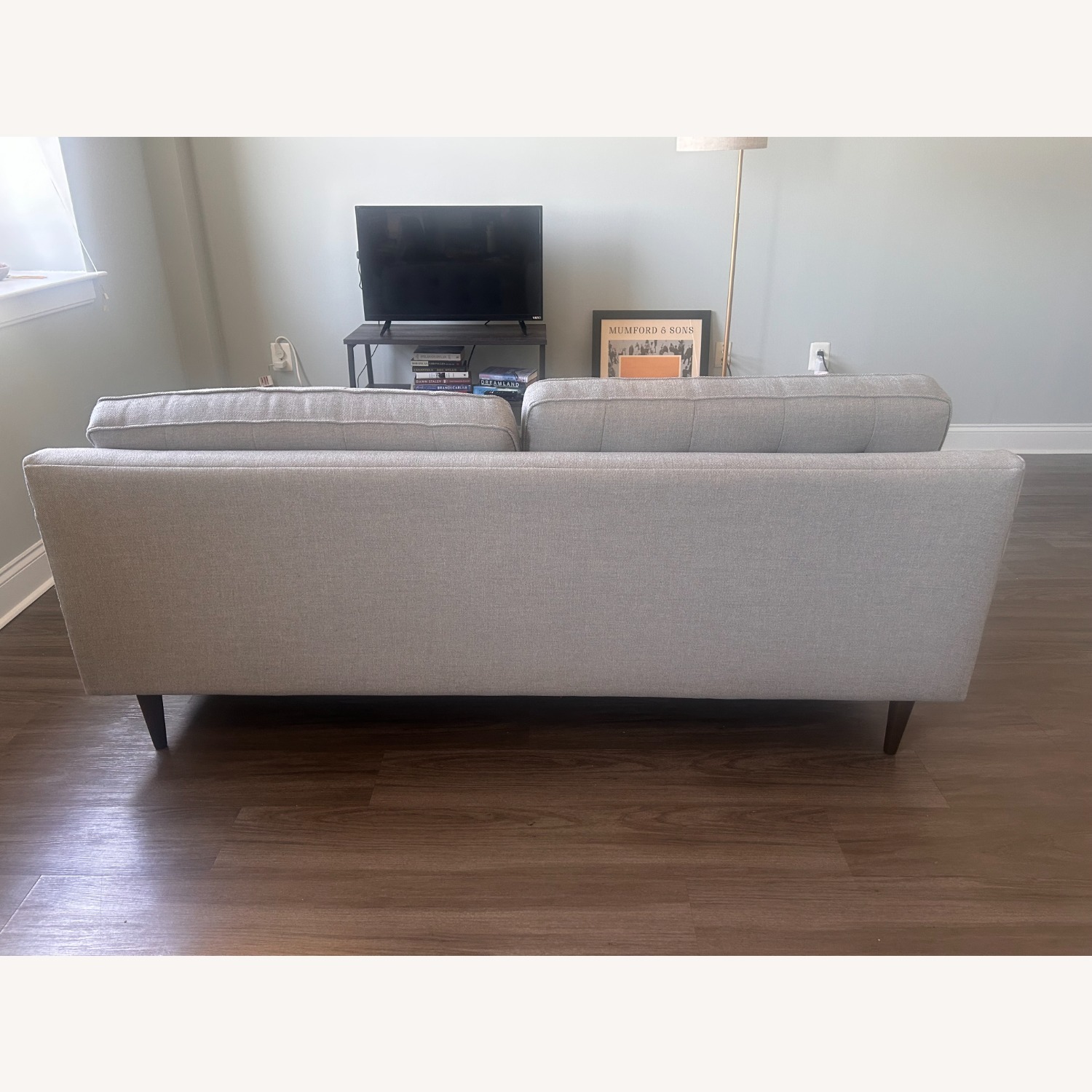 West Elm Drake Light Gray Fabric 2 Seater Sofa - image-3