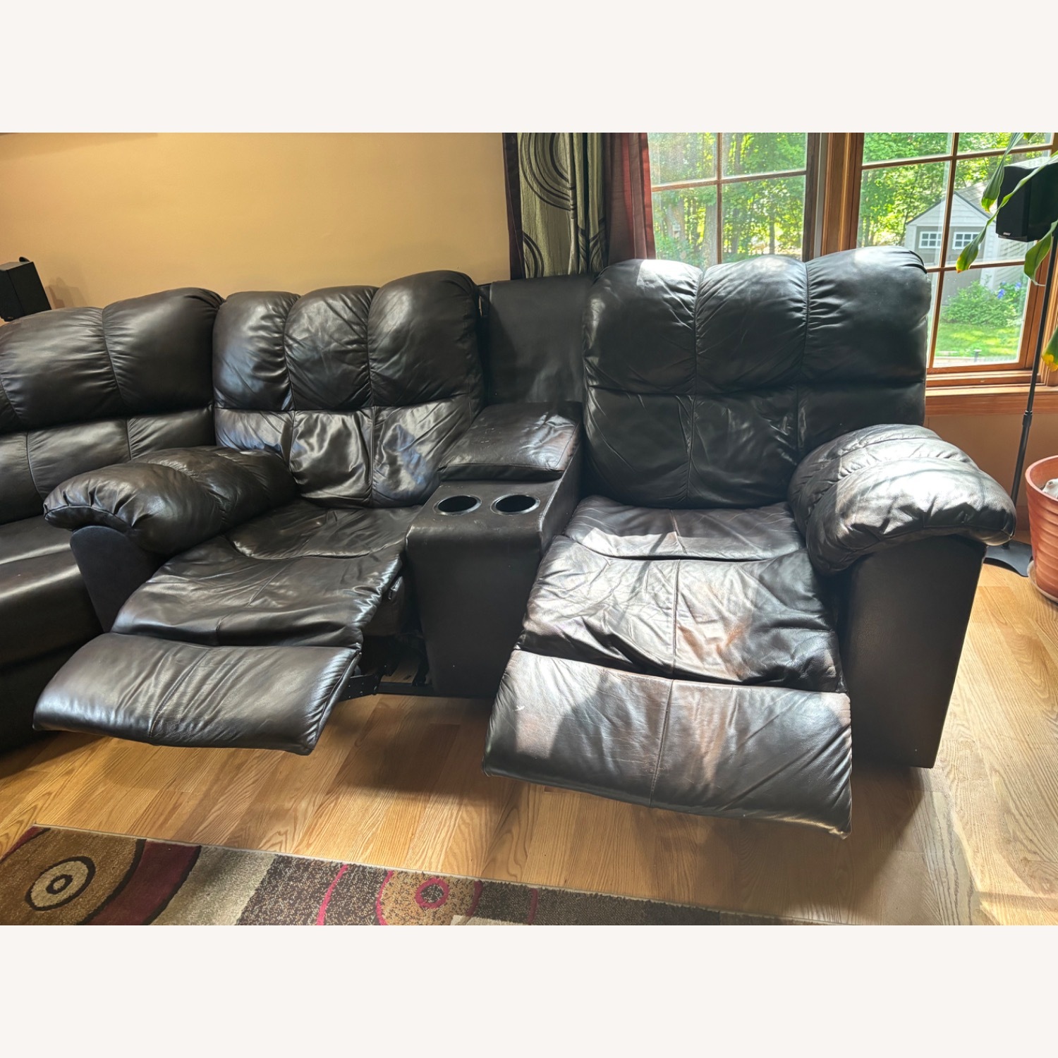 Leather Recliner Sectional Sofa Set - image-6