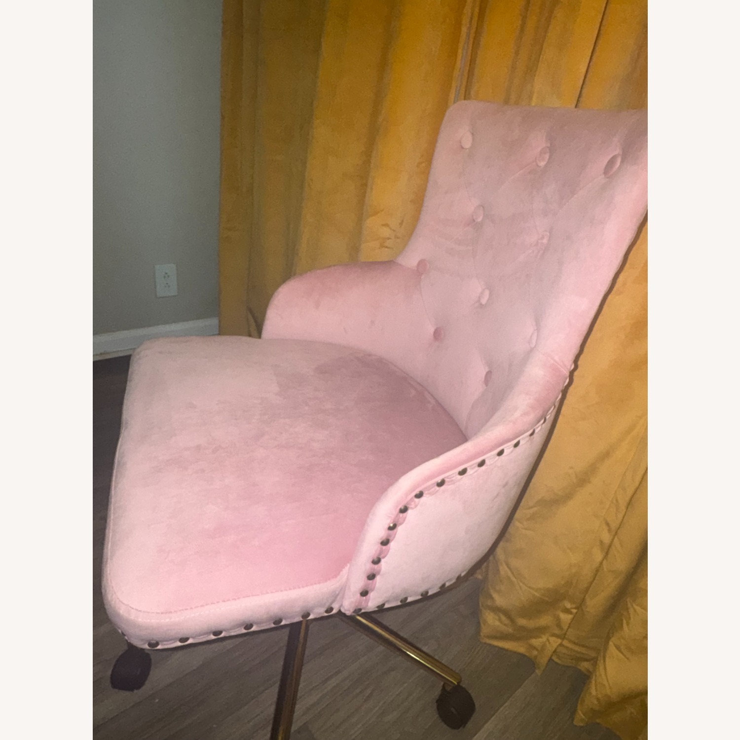 Adjustable Velvet Swivel Chair Office - image-3