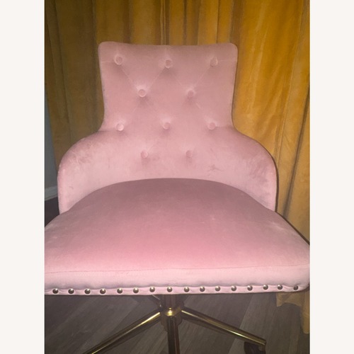Used Adjustable Velvet Swivel Chair Office  for sale on AptDeco