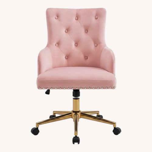 Used Adjustable Velvet Swivel Chair Office  for sale on AptDeco