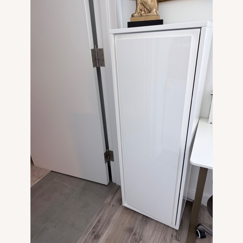 Used CB2 Gallery White Bath Cabinet for sale on AptDeco