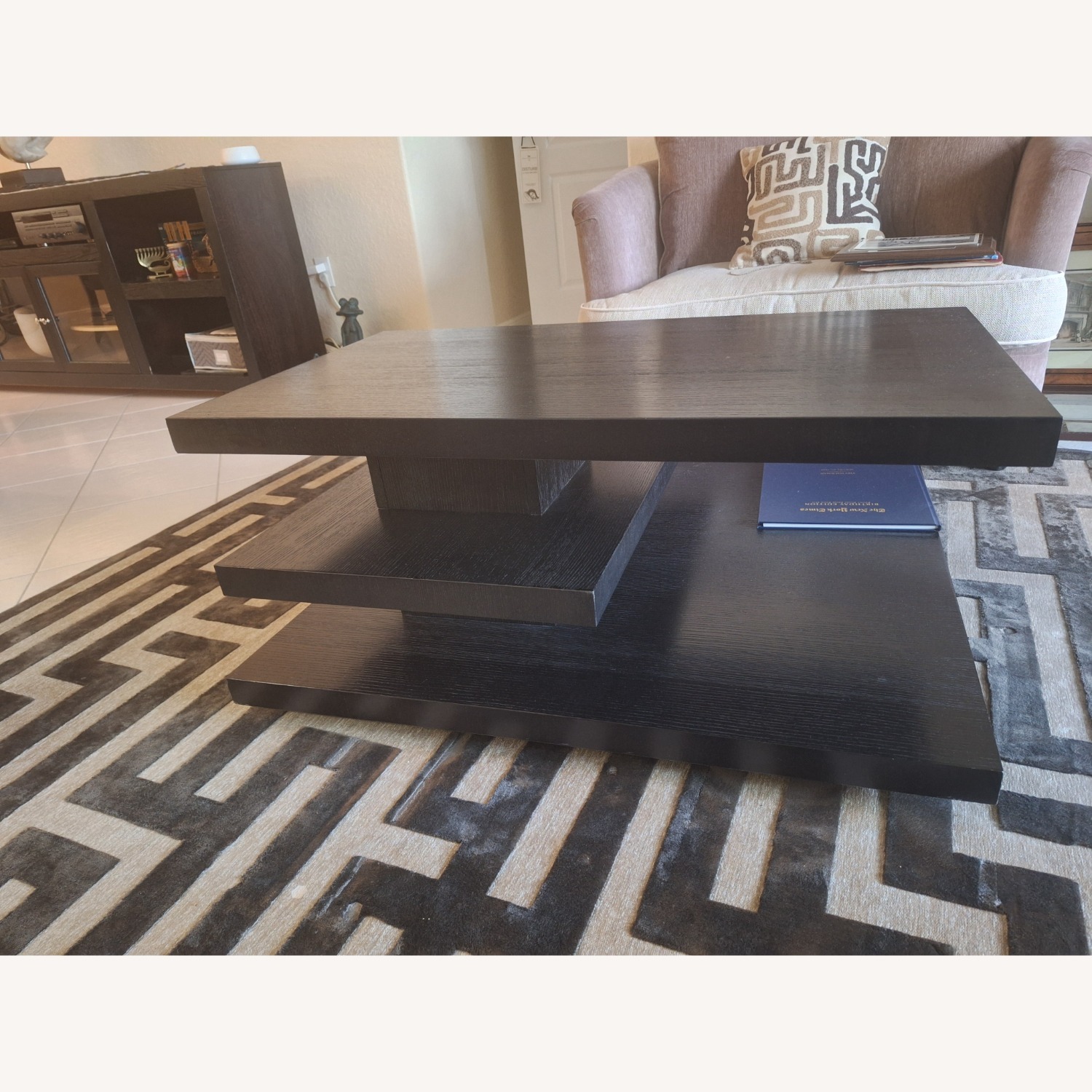 Black Wood Coffee Table - image-2