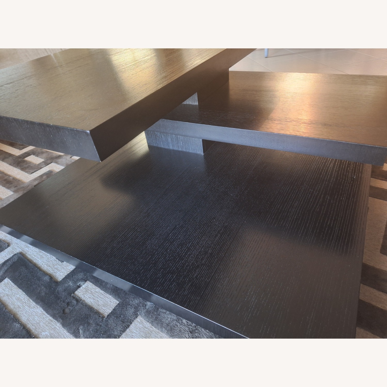 Black Wood Coffee Table - image-5