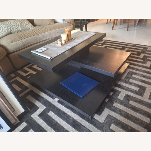 Used Black Wood Coffee Table for sale on AptDeco