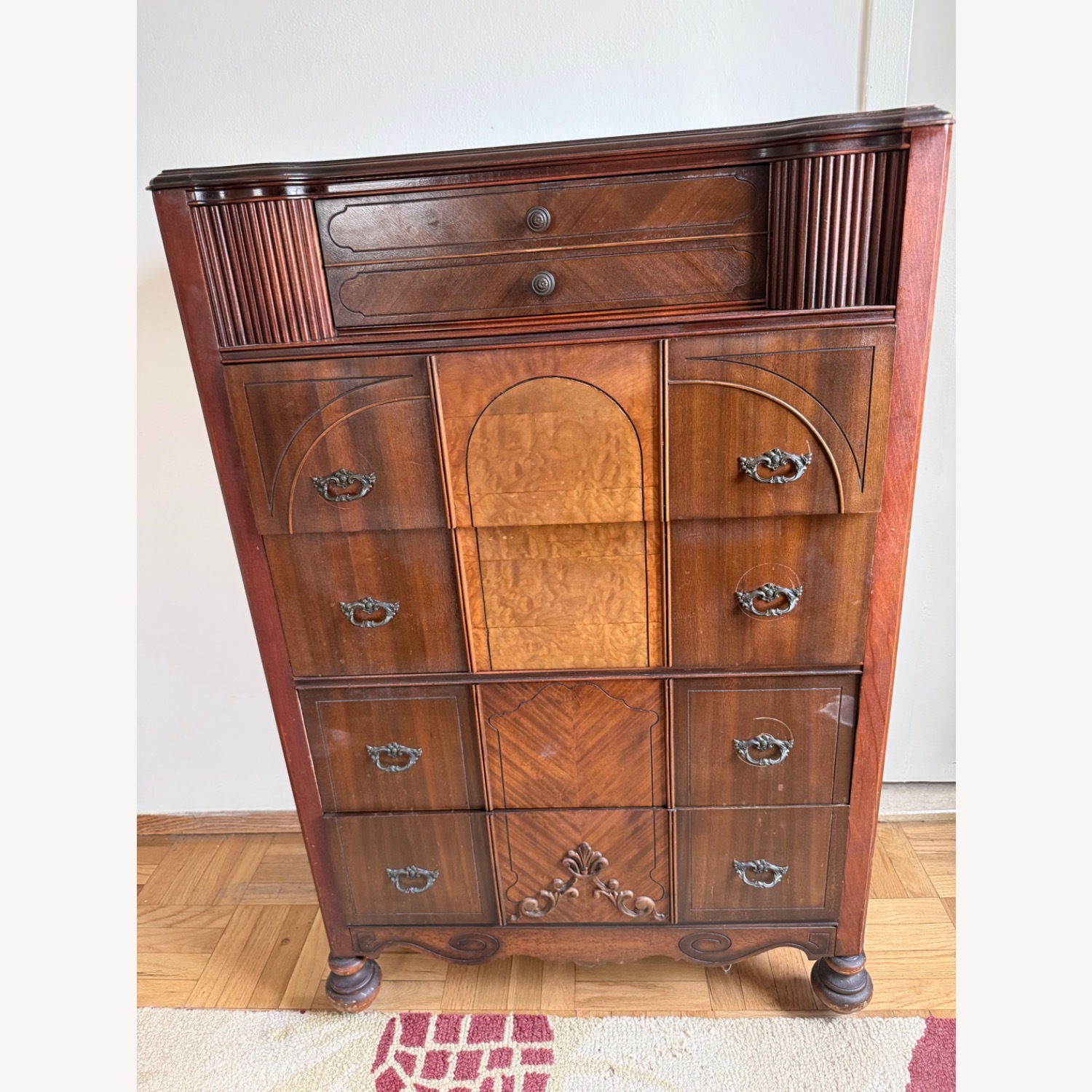Vintage/Antique Finds Dark Brown Wood Dresser - image-2