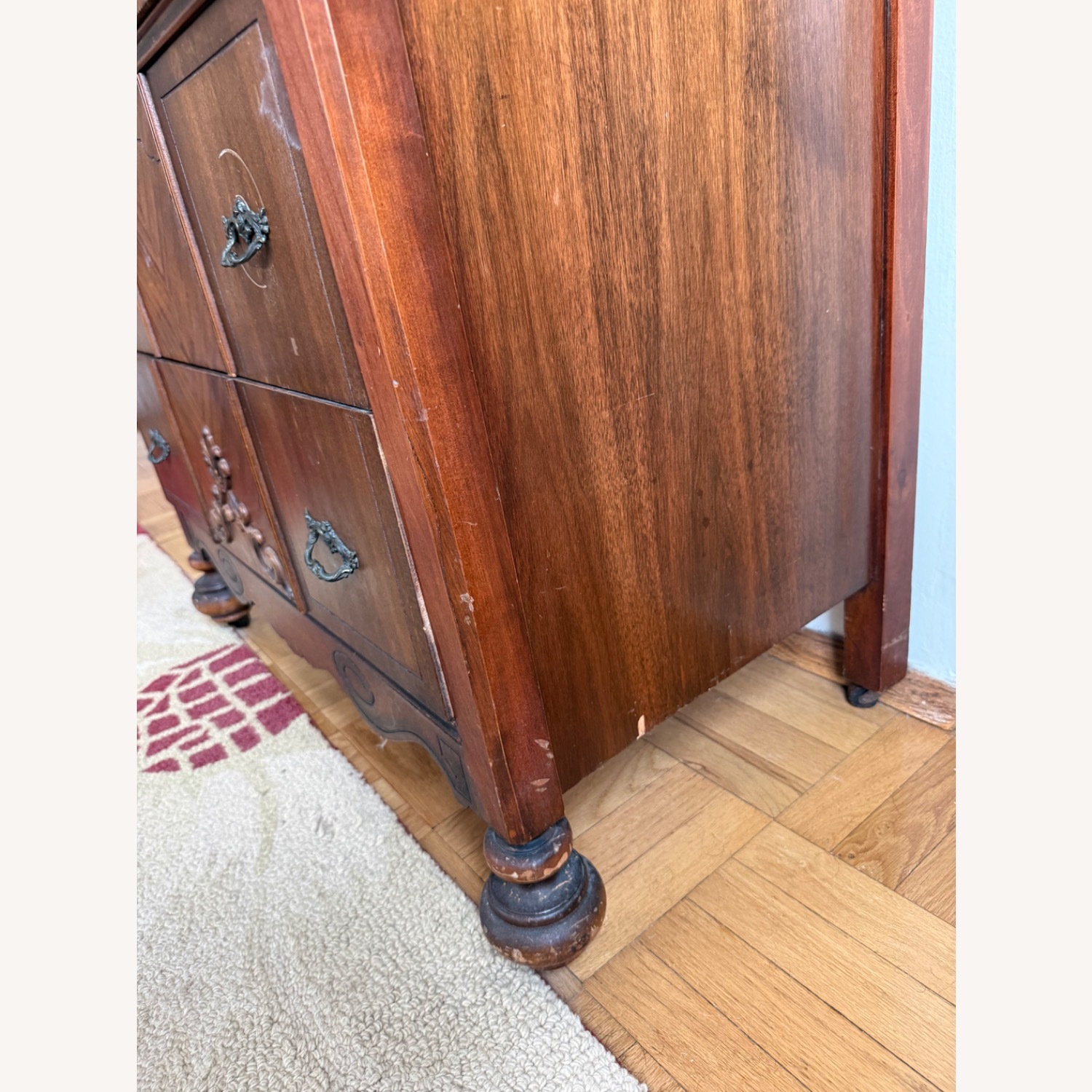 Vintage/Antique Finds Dark Brown Wood Dresser - image-4
