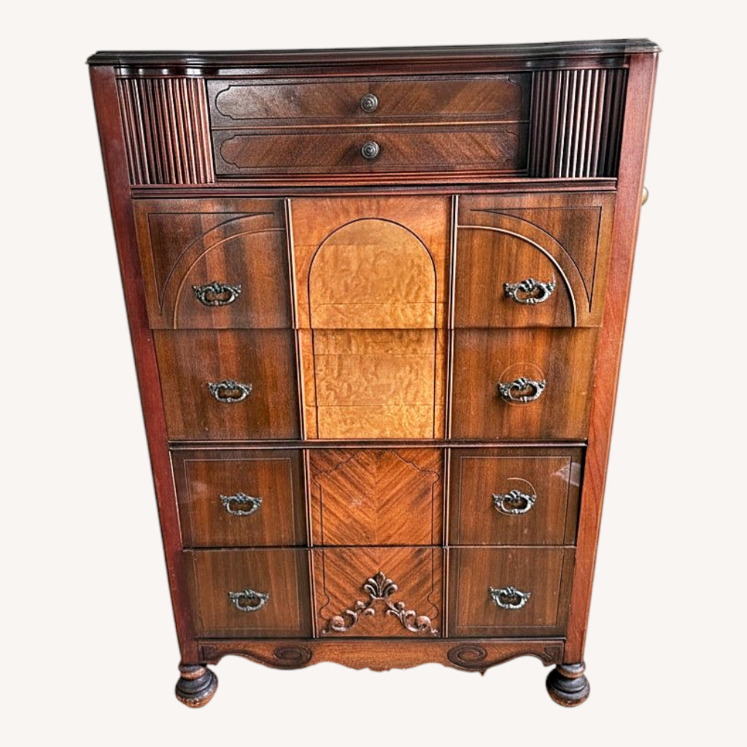 Vintage/Antique Finds Dark Brown Wood Dresser - image-0