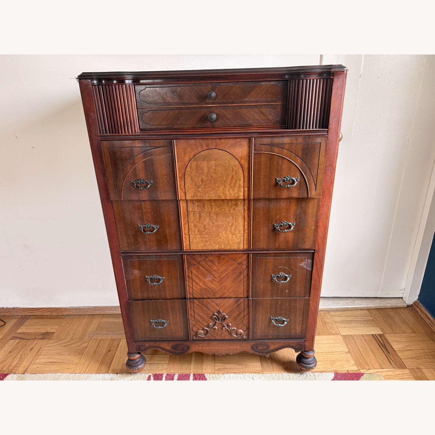 Vintage/Antique Finds Dark Brown Wood Dresser - image-1