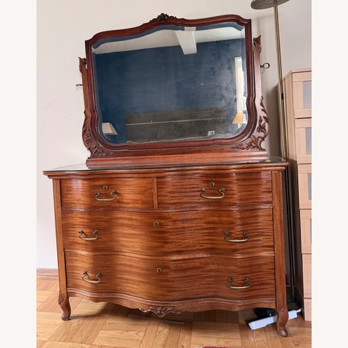 Used Vintage/Antique Finds Dark Brown Wood Dresser for sale on AptDeco