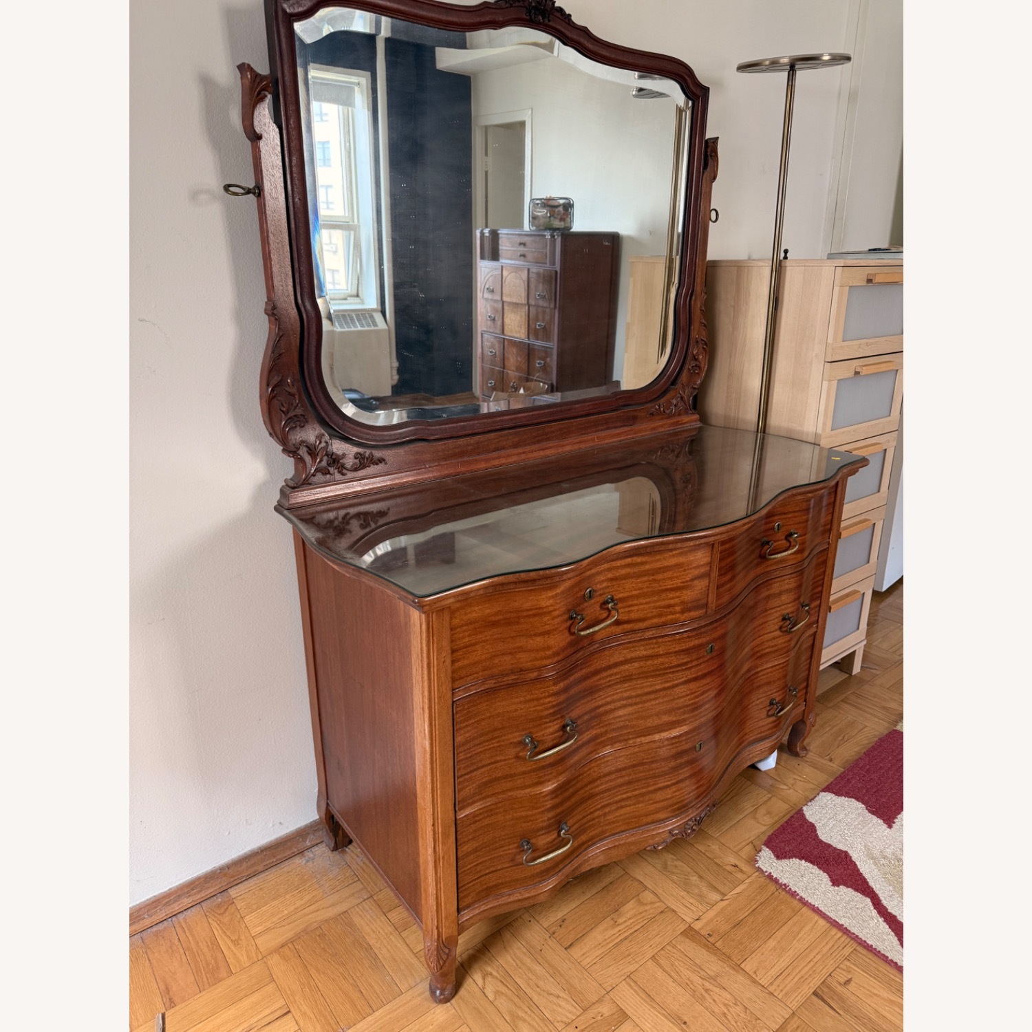 Vintage/Antique Finds Dark Brown Wood Dresser - image-2