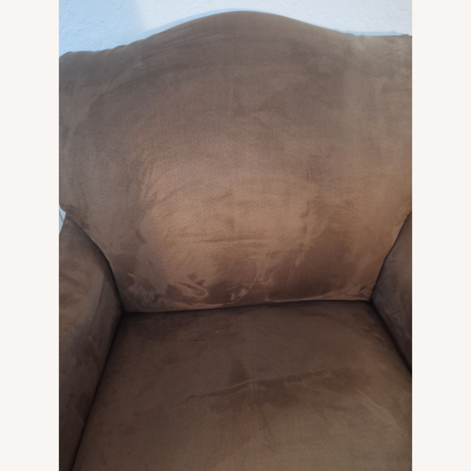 Dark Brown Fabric Armchair - image-4