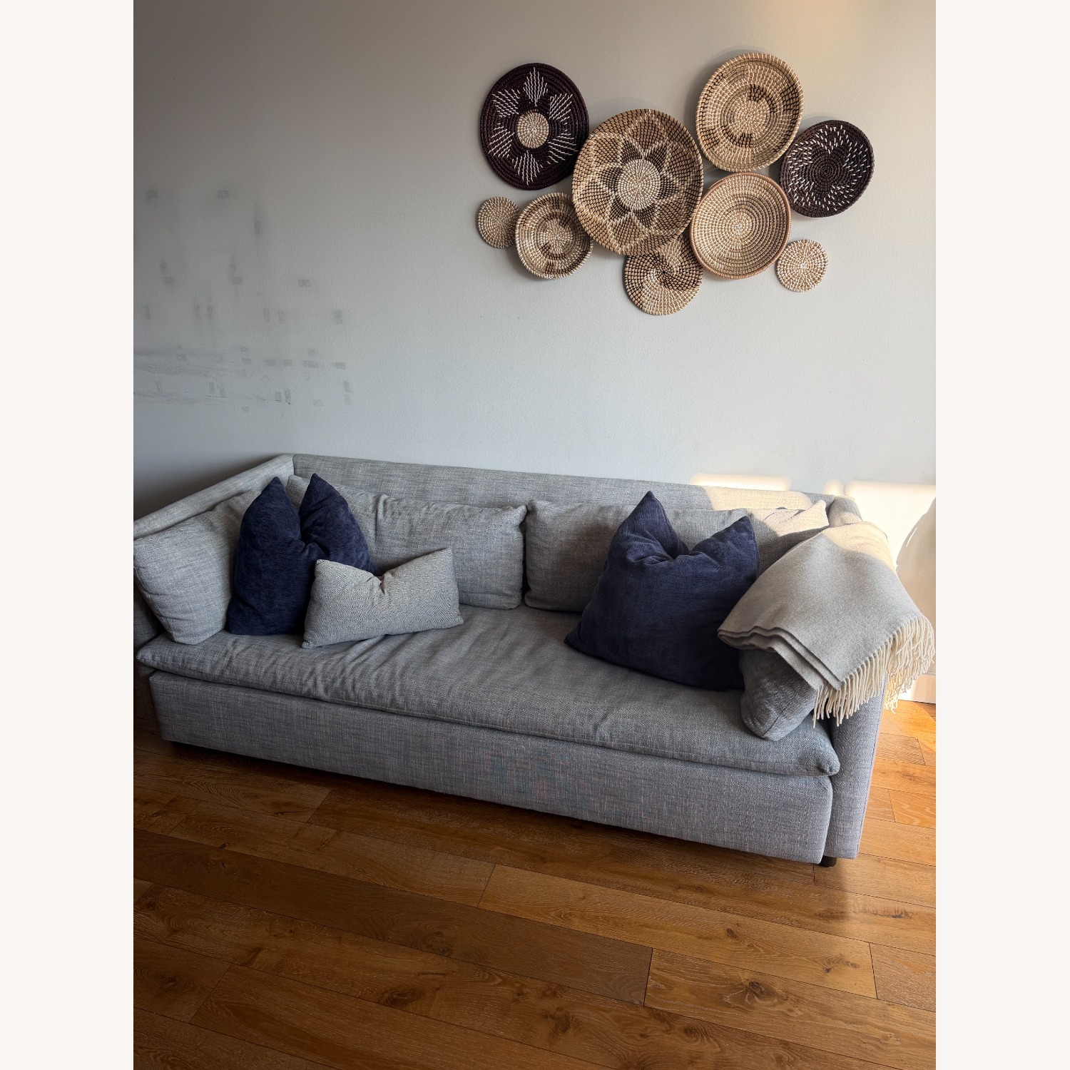 West Elm Shelter Light Gray Fabric Sleeper Sofa - image-1