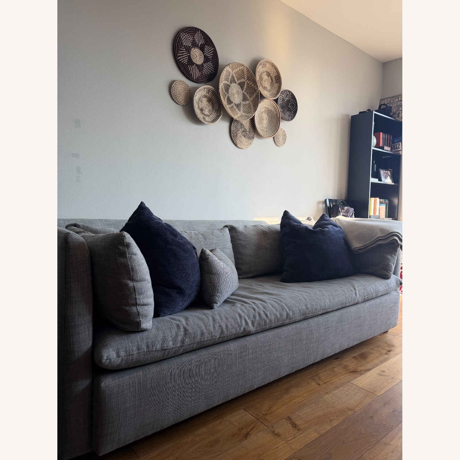 West Elm Shelter Light Gray Fabric Sleeper Sofa - image-4