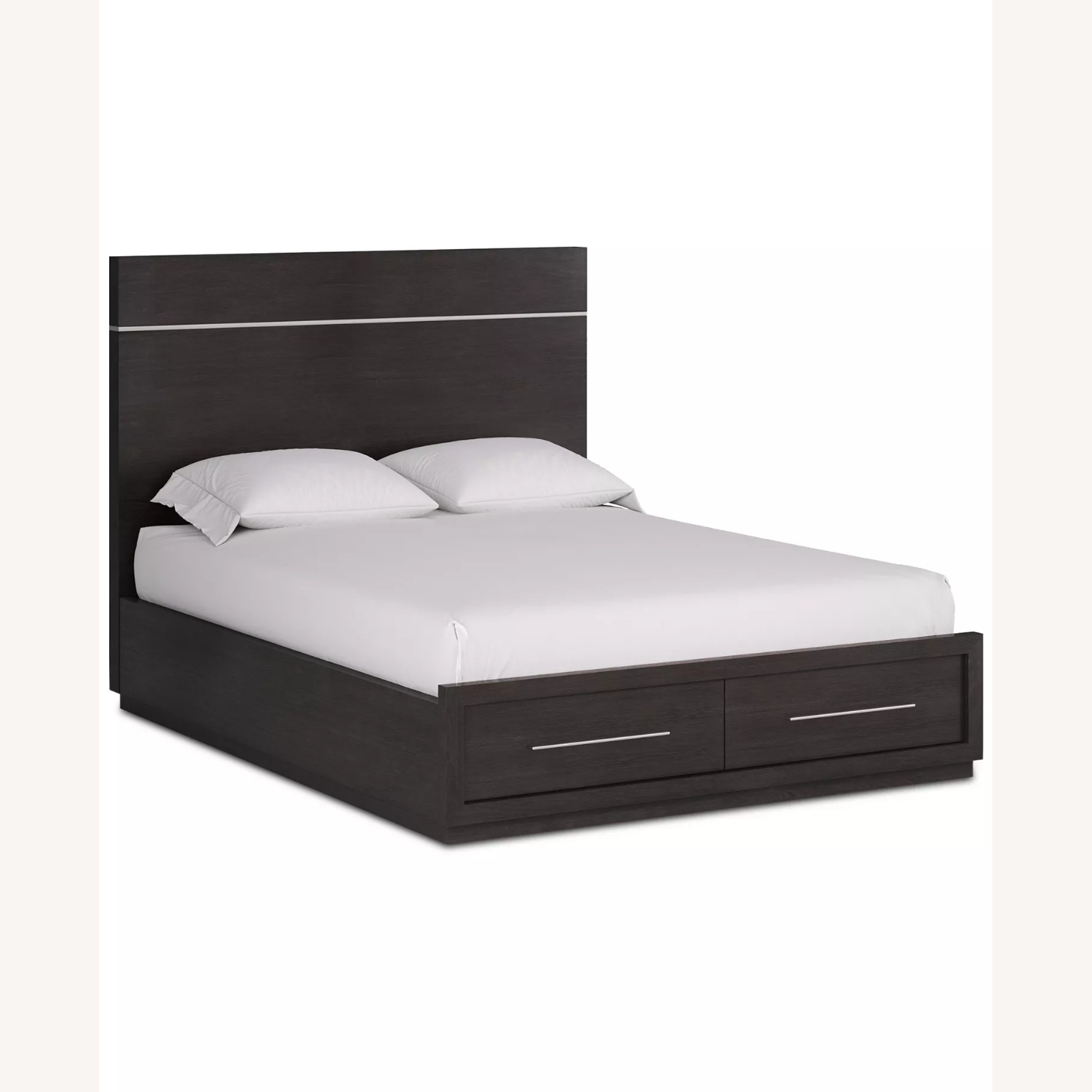 Macy's Dark Brown Wood King Bed - image-4