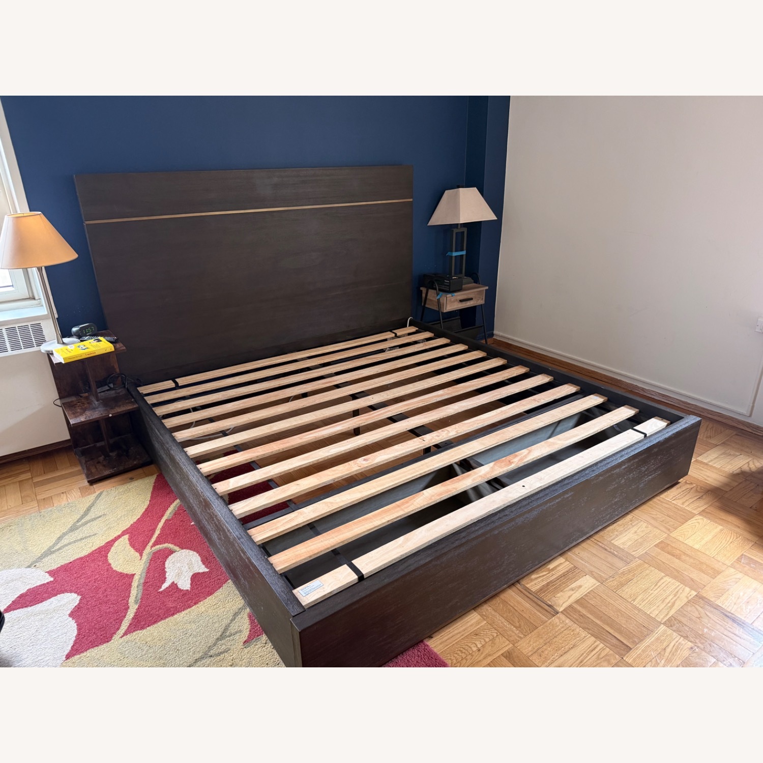 Macy's Dark Brown Wood King Bed - image-2