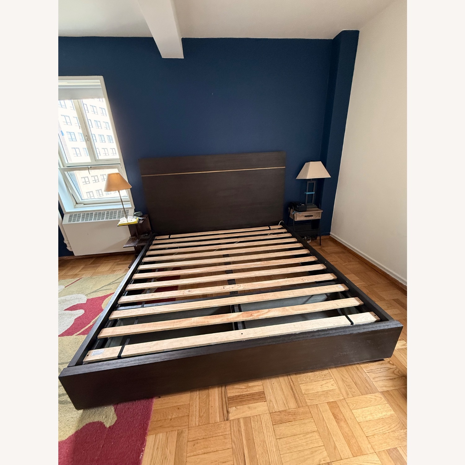 Macy's Dark Brown Wood King Bed - image-1