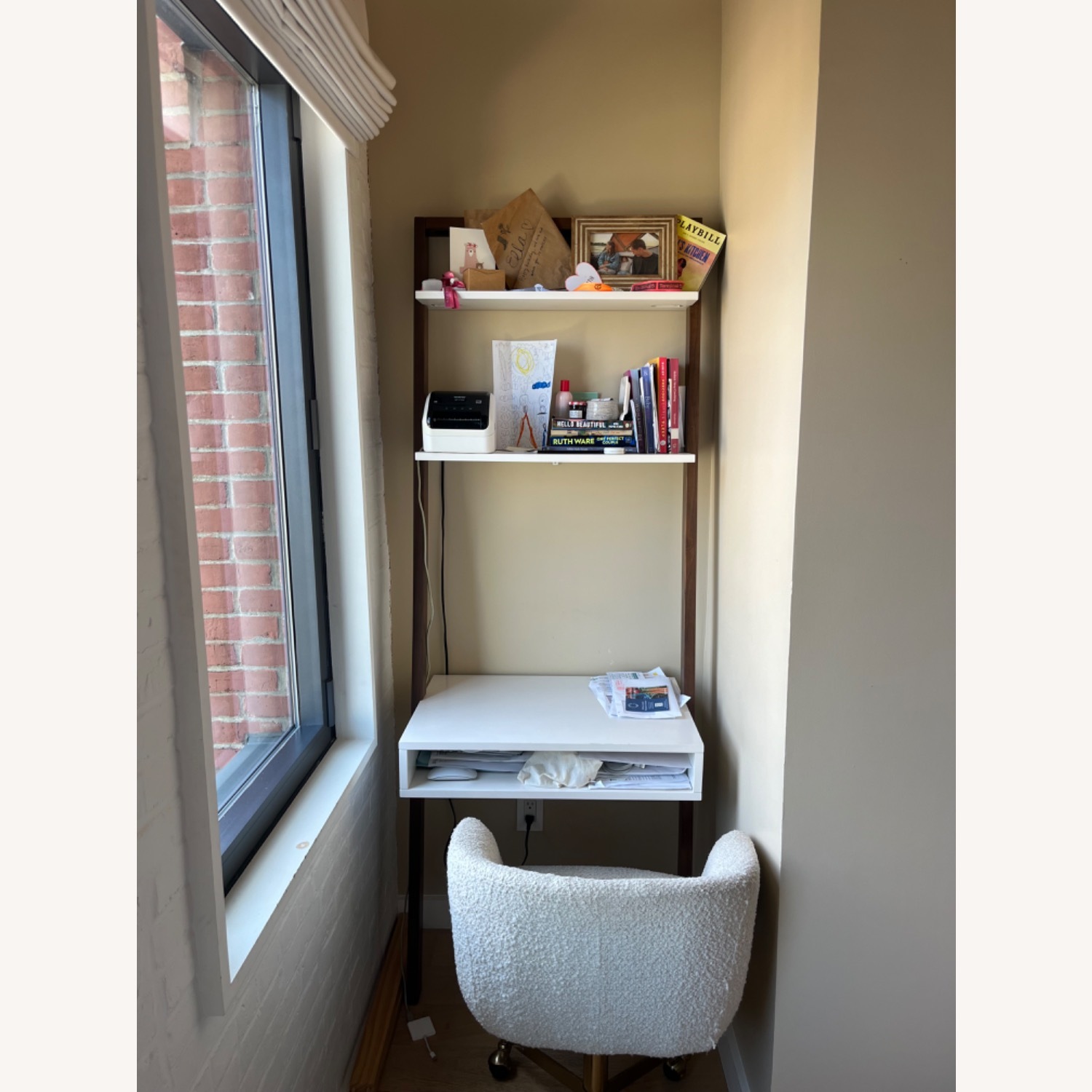West Elm Ladder Shelf Wall Desk - image-2
