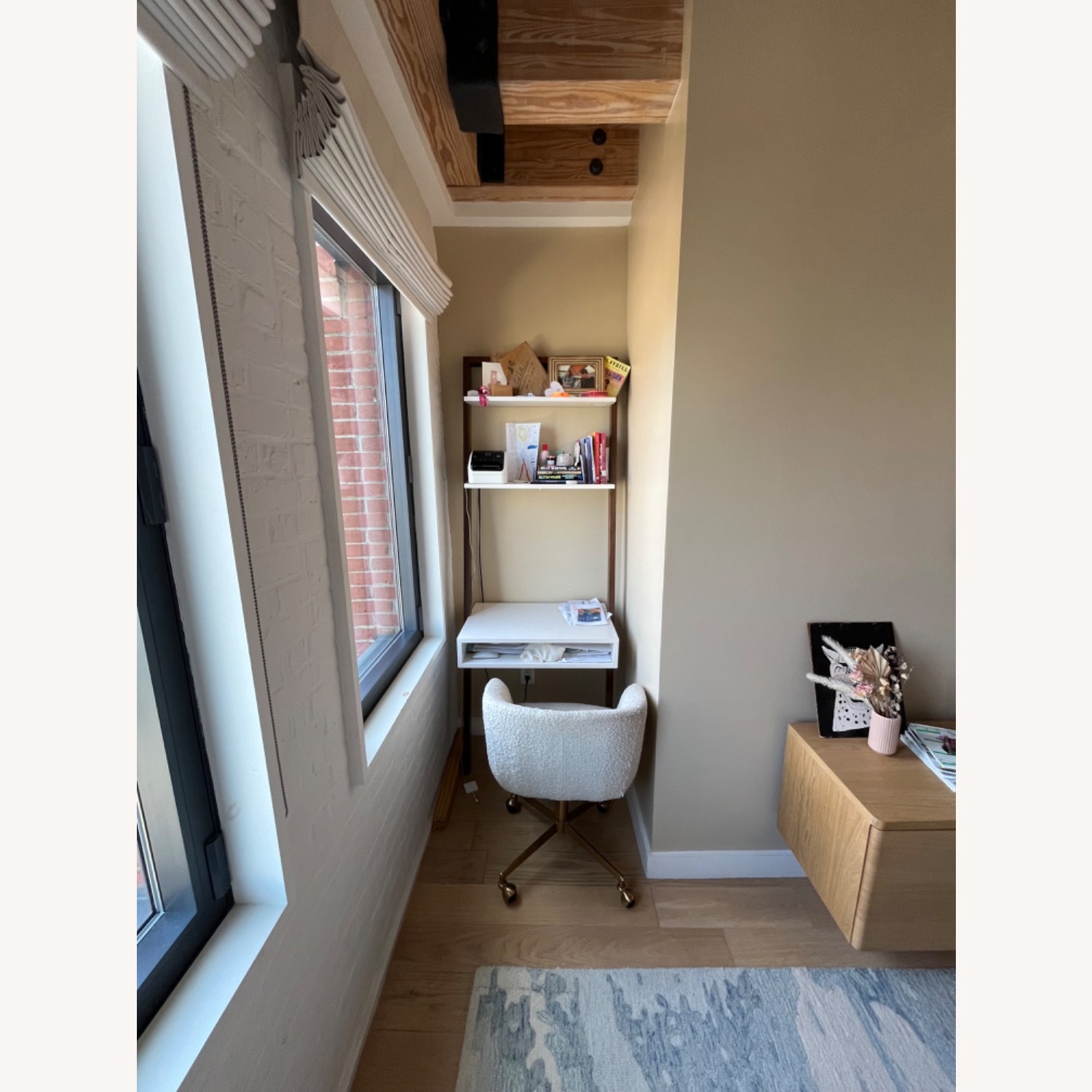 West Elm Ladder Shelf Wall Desk - image-4