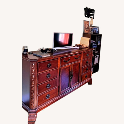 Used Kings Furniture Dark Brown Wood Sideboard for sale on AptDeco