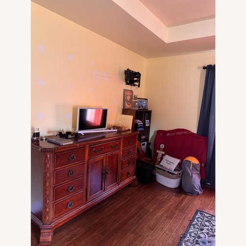 Used Kings Furniture Dark Brown Wood Sideboard for sale on AptDeco