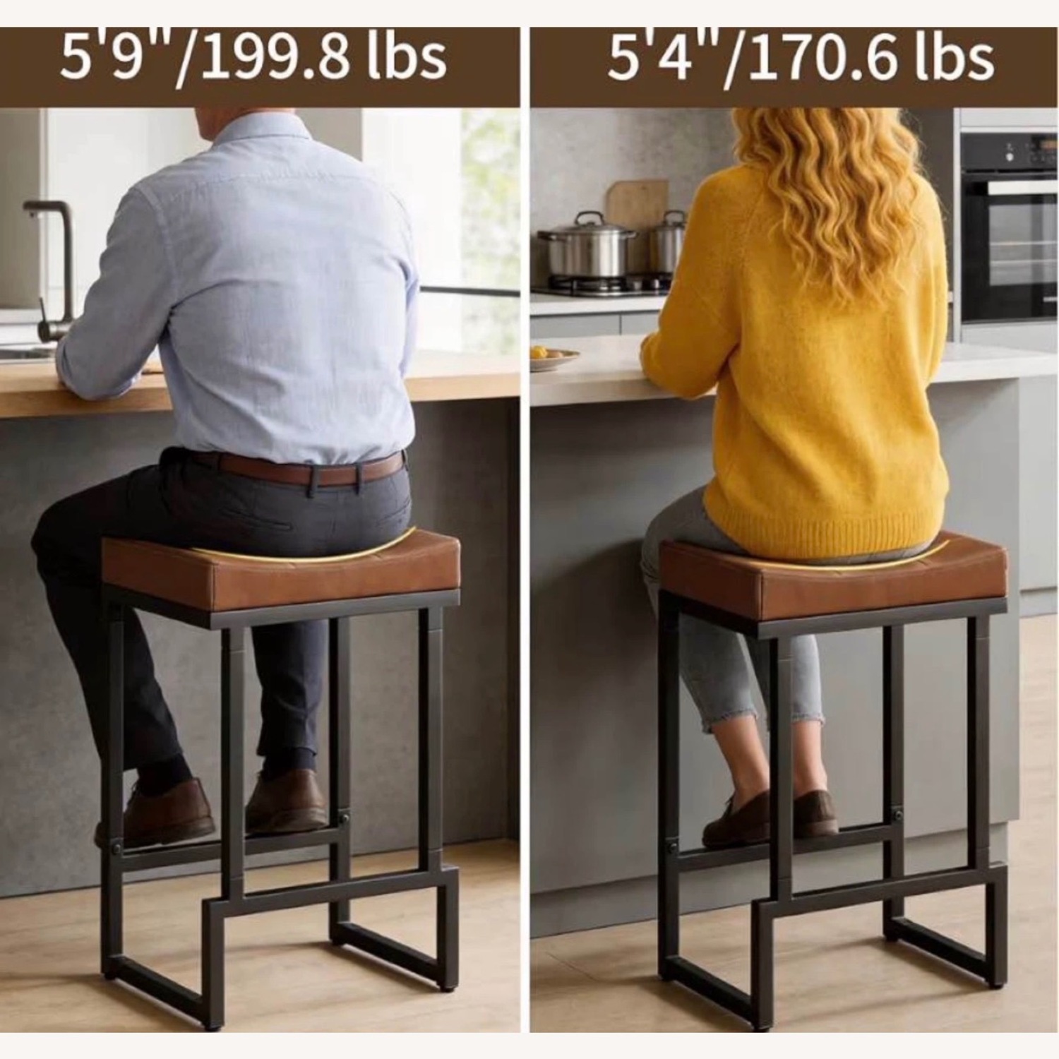 1 Brown 24" Counter Height Bar Stool - image-5