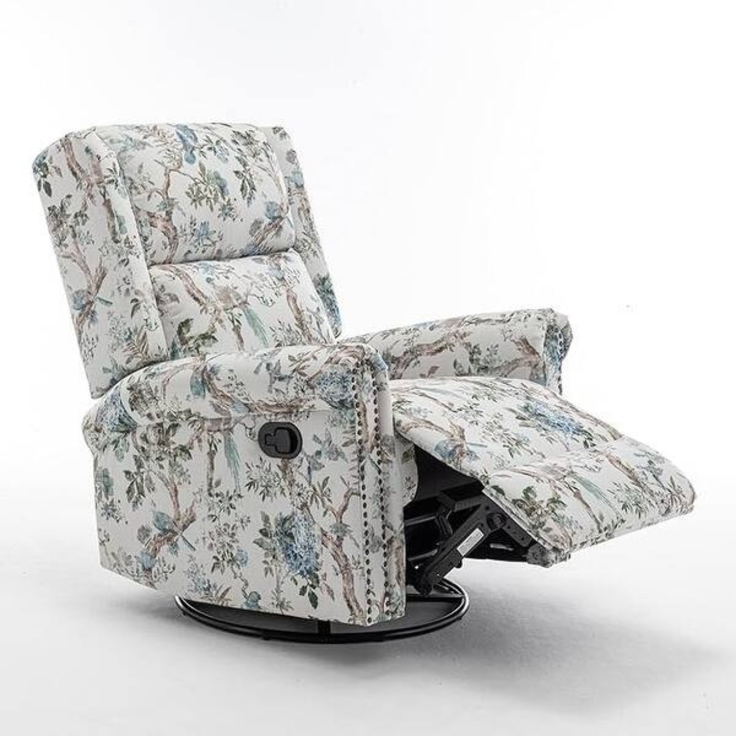 Floral & Bird Print Rock/Recliner - image-12