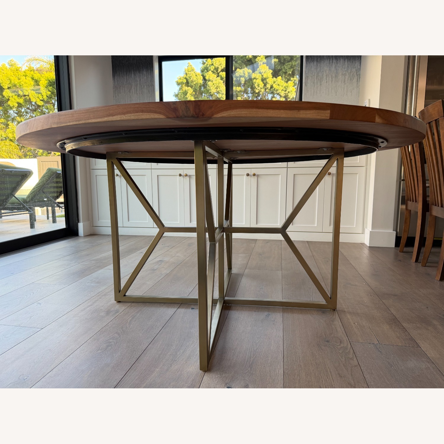 Crate & Barrel Hayes 60" Round Acacia Dining Table - image-3