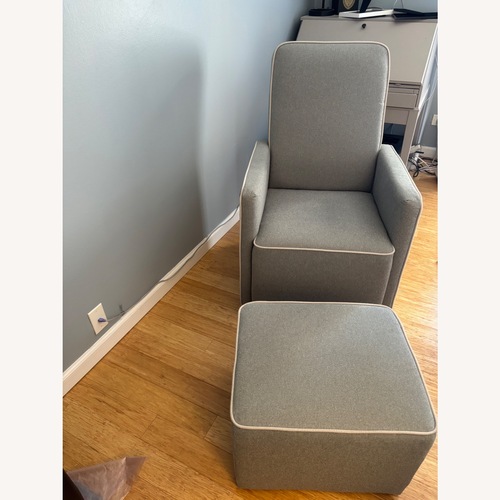 Used Davinci Olive Glider and Ottoman for sale on AptDeco