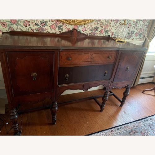 Used Vintage/Antique Finds Dark Brown Wood Side Table for sale on AptDeco