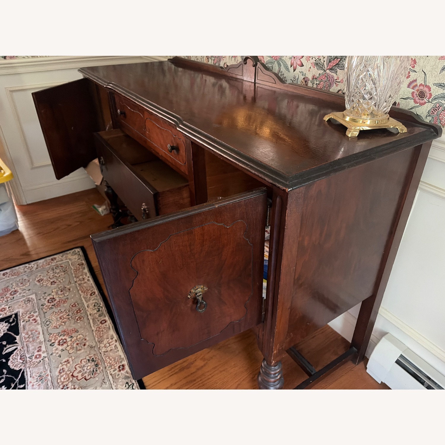 Vintage/Antique Finds Dark Brown Wood Side Table - image-2