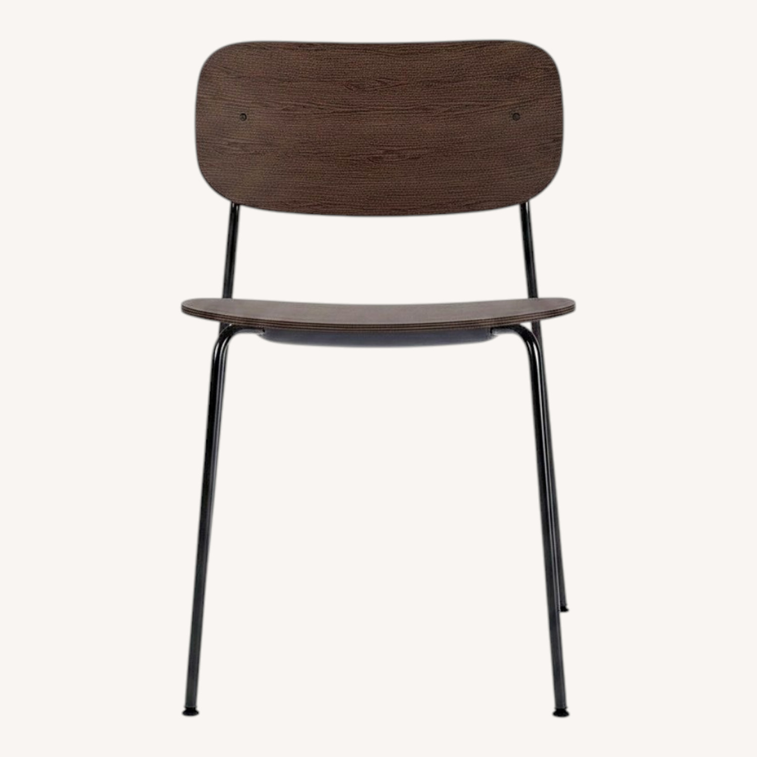Co Dining Chairs - Dark Brown Wood W Black Steel - image-0
