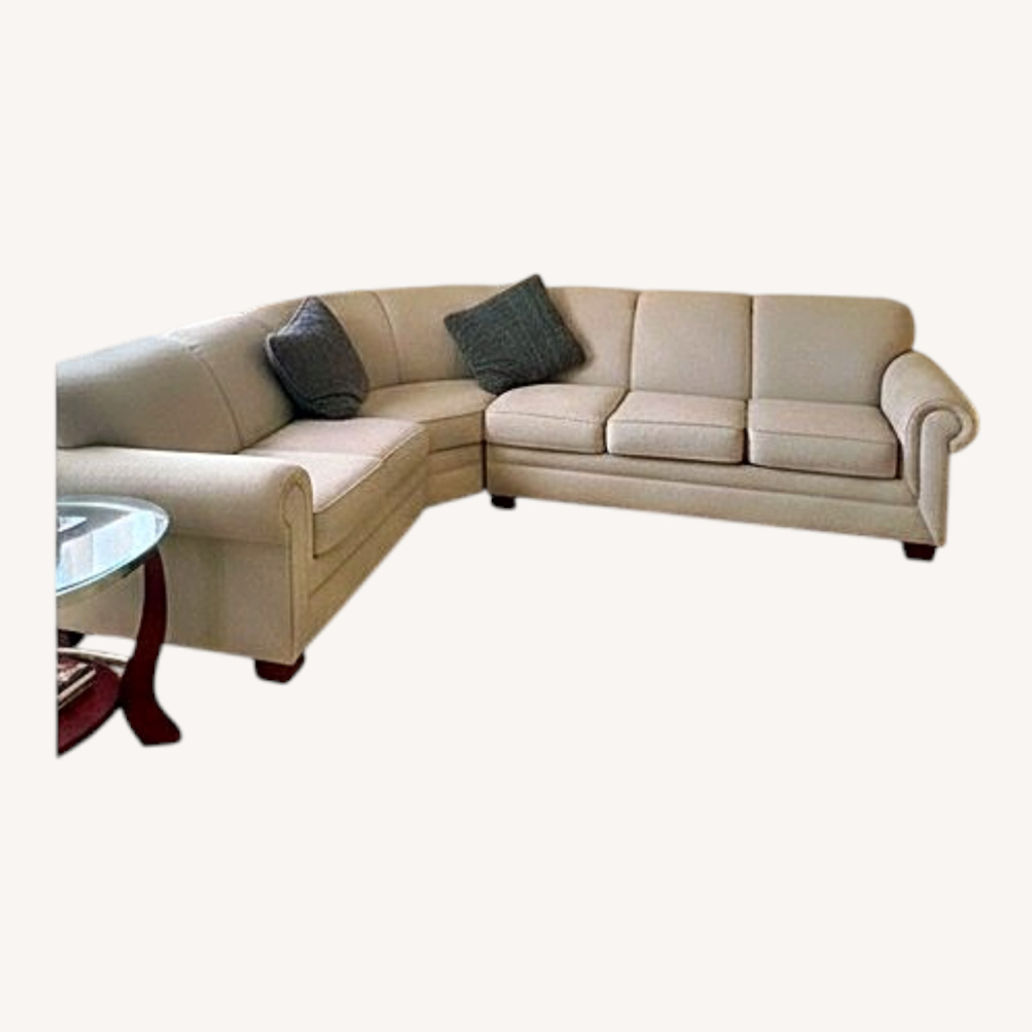 Natural Warm Neutral Sectional Sofa - image-4