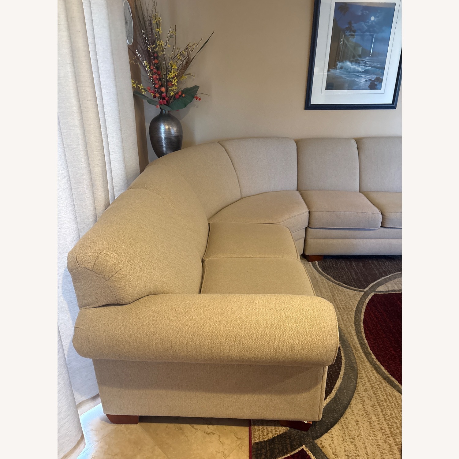 Natural Warm Neutral Sectional Sofa - image-2