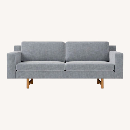Used West Elm Eddy Light Gray Fabric 2 Seater Sofa 74 inch for sale on AptDeco