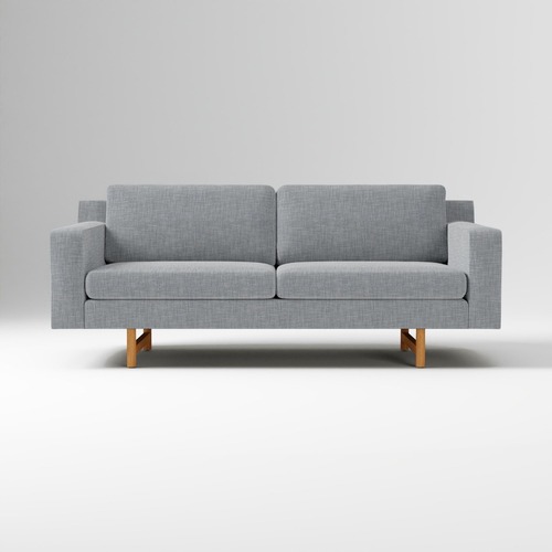 Used West Elm Eddy Light Gray Fabric 2 Seater Sofa 74 inch for sale on AptDeco