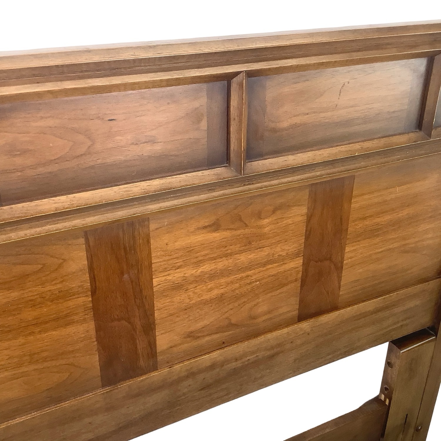 MCM Walnut Geometric Headboard – Full/Queen - image-5