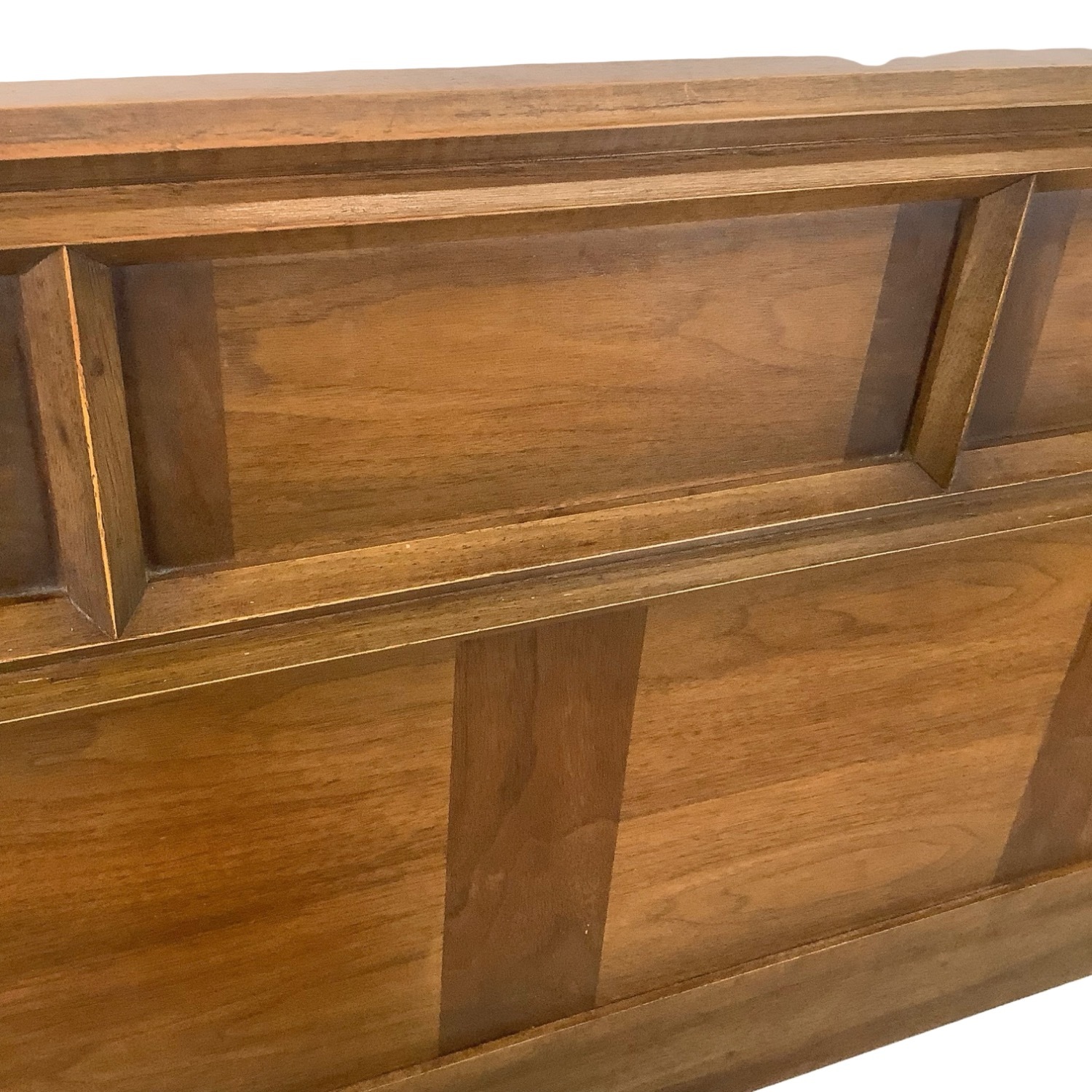 MCM Walnut Geometric Headboard – Full/Queen - image-4