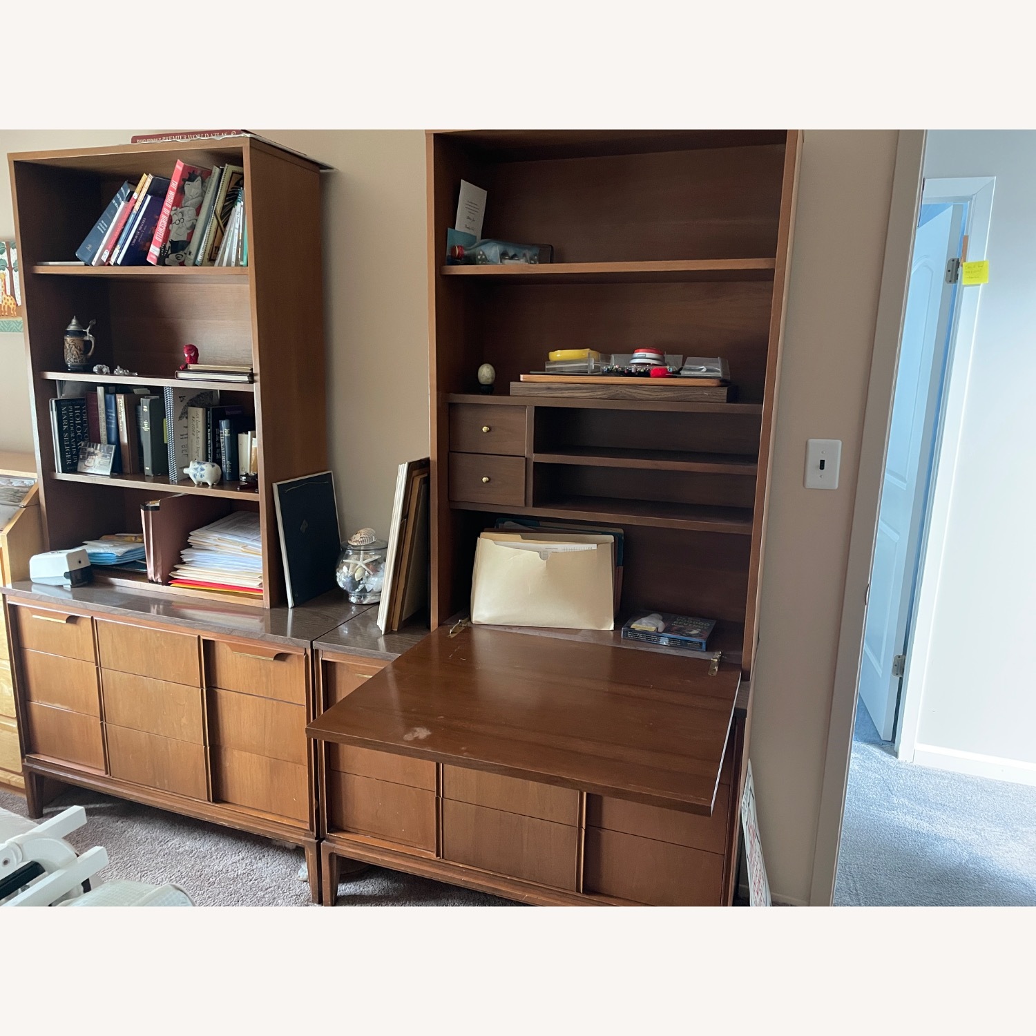 Mid-Century Modern Dressers with Matching Hutches - image-4