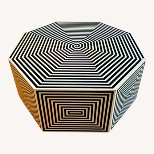 Used Bone Inlay Hexagon Coffee Table  for sale on AptDeco