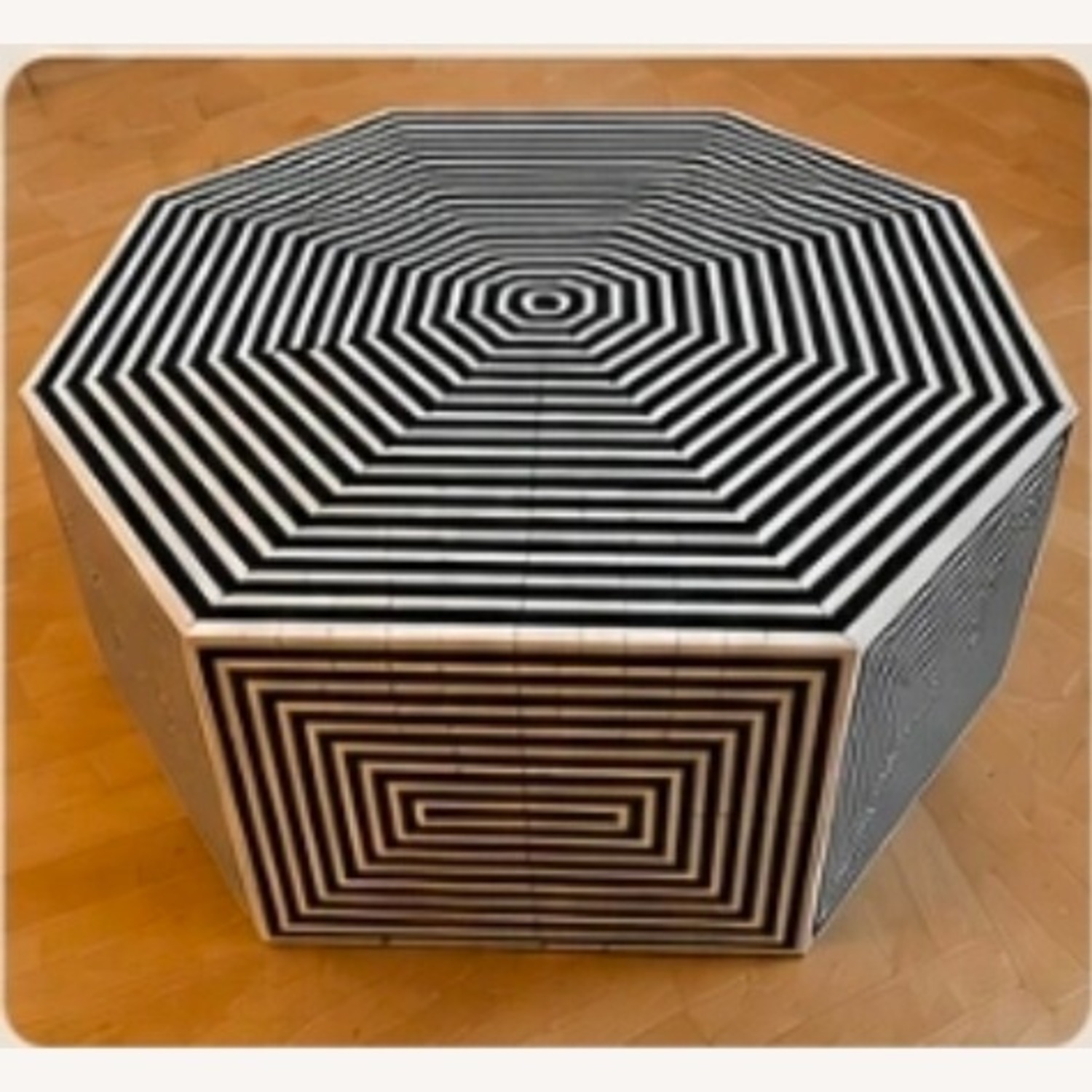 Bone Inlay Hexagon Coffee Table  - image-1