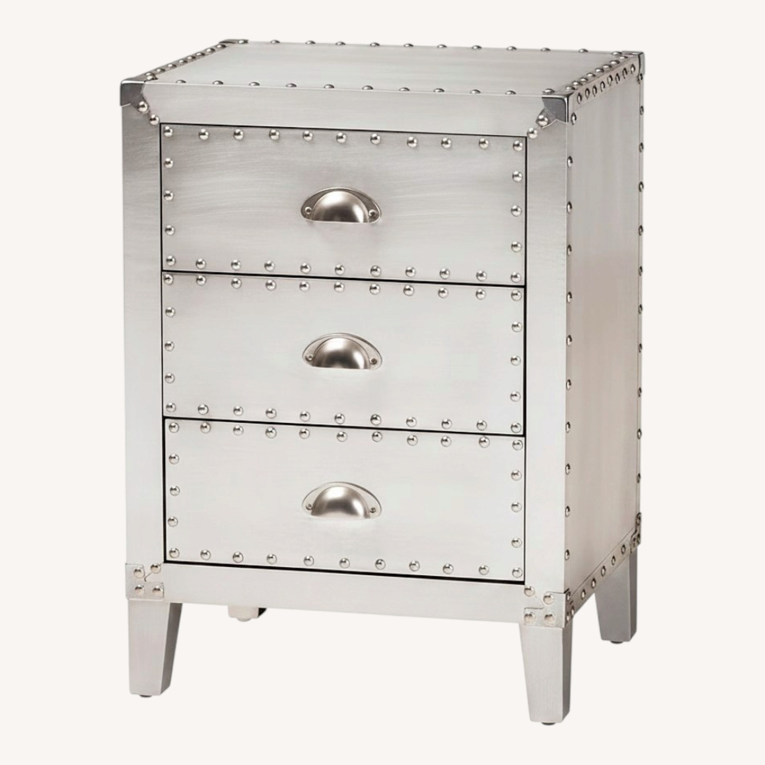 Ashley Furniture Claude Silver Metal Nightstands - image-0