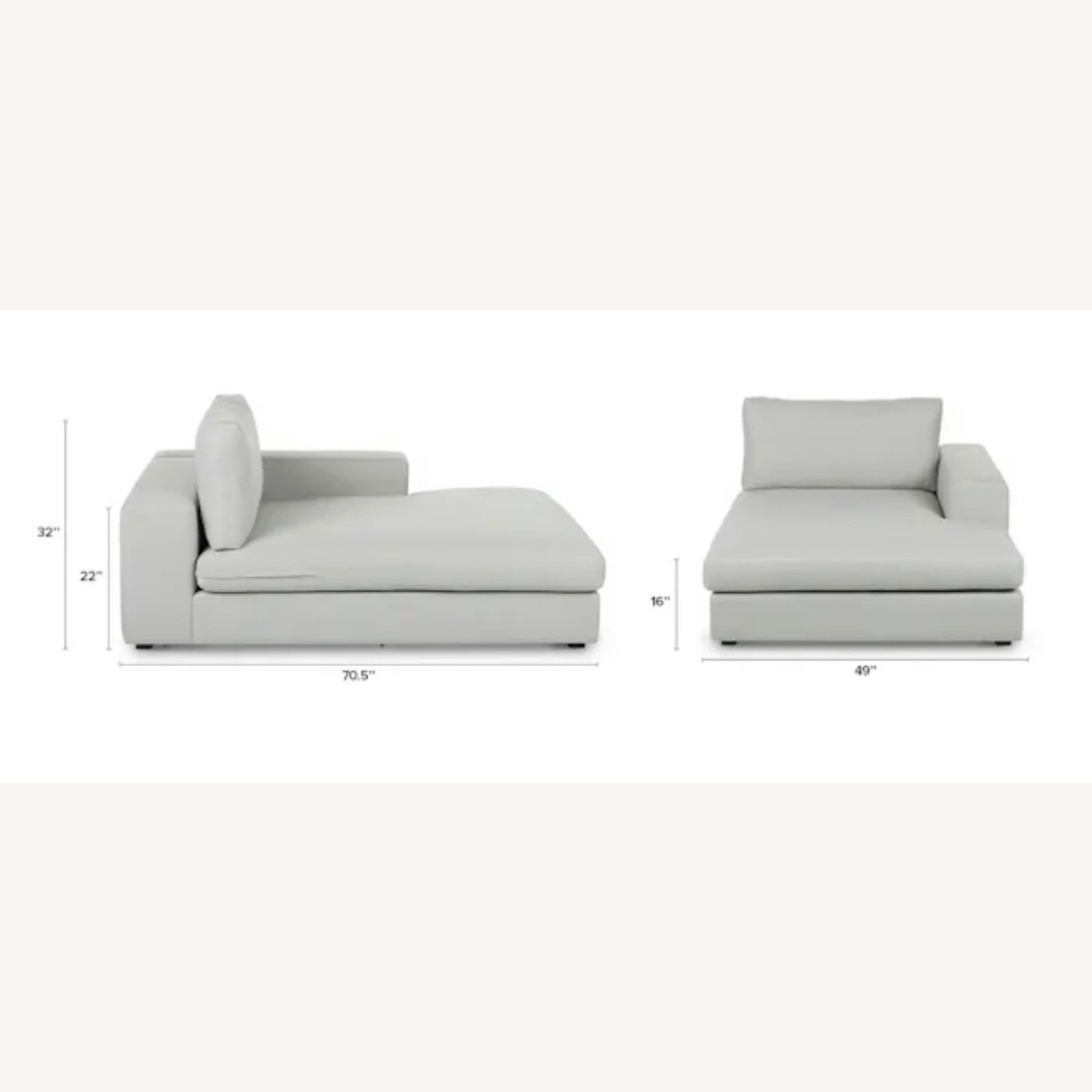 Article Beta Right and Left Gray Chaise Modules - image-5