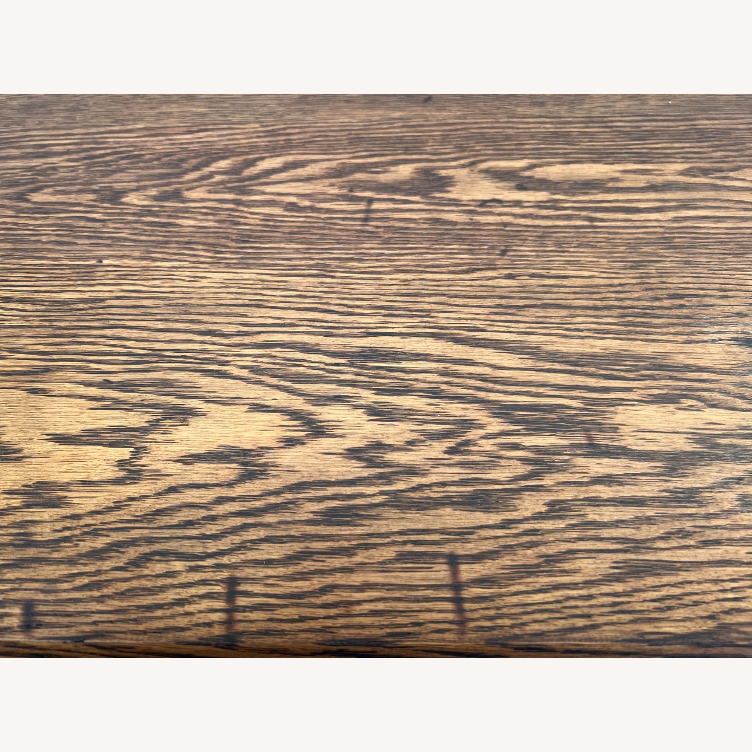 Vintage Solid Oak Accent Desk with Fluted Legs - image-6