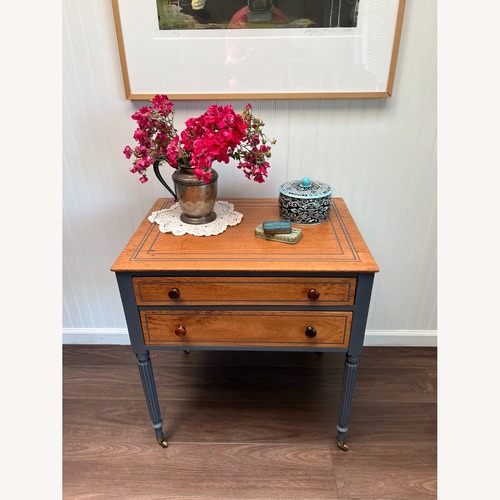Used Federal Style Two-Tone Accent Table / Nightstand for sale on AptDeco