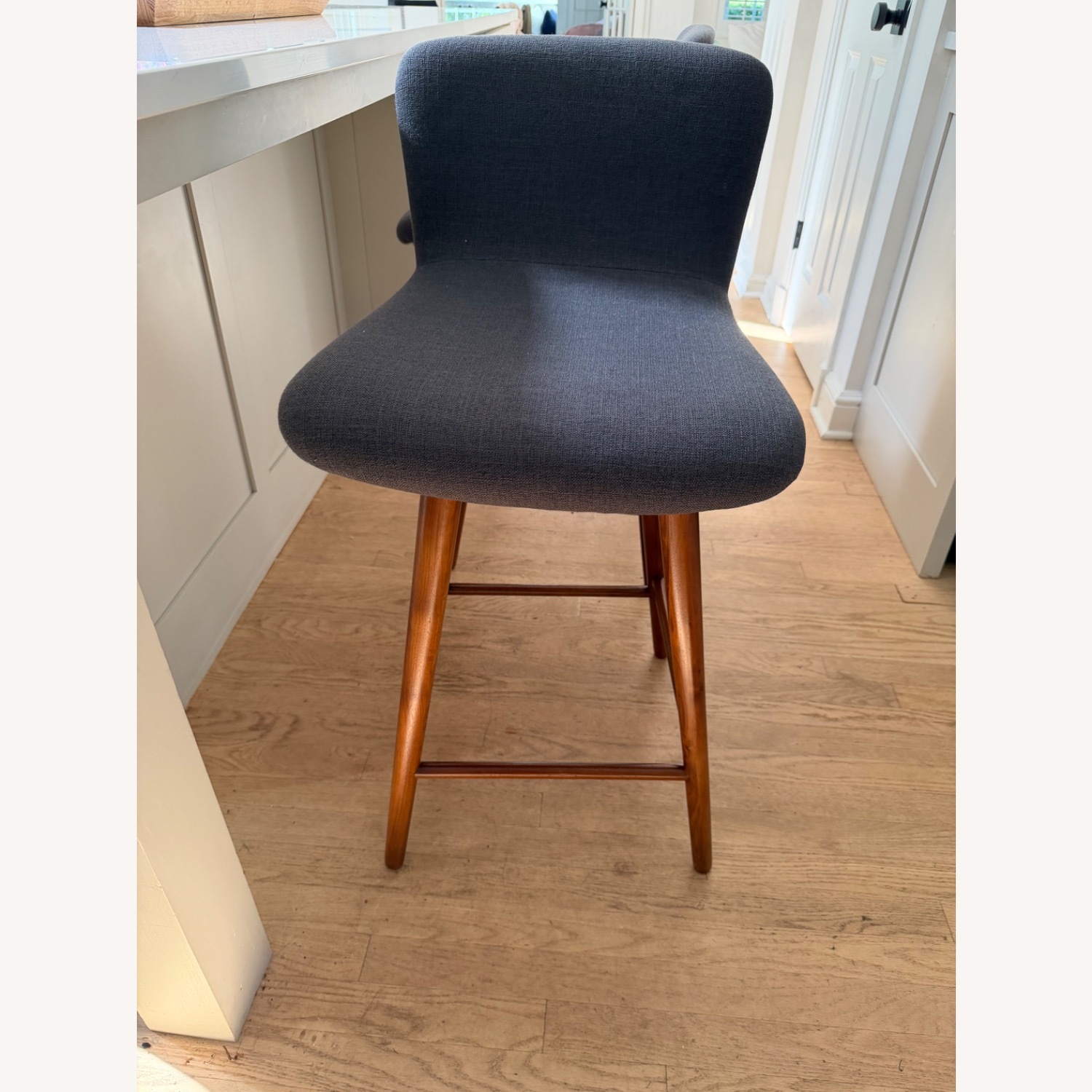 Article 2 Fabric and Wood Counter Swivel Stools - image-3