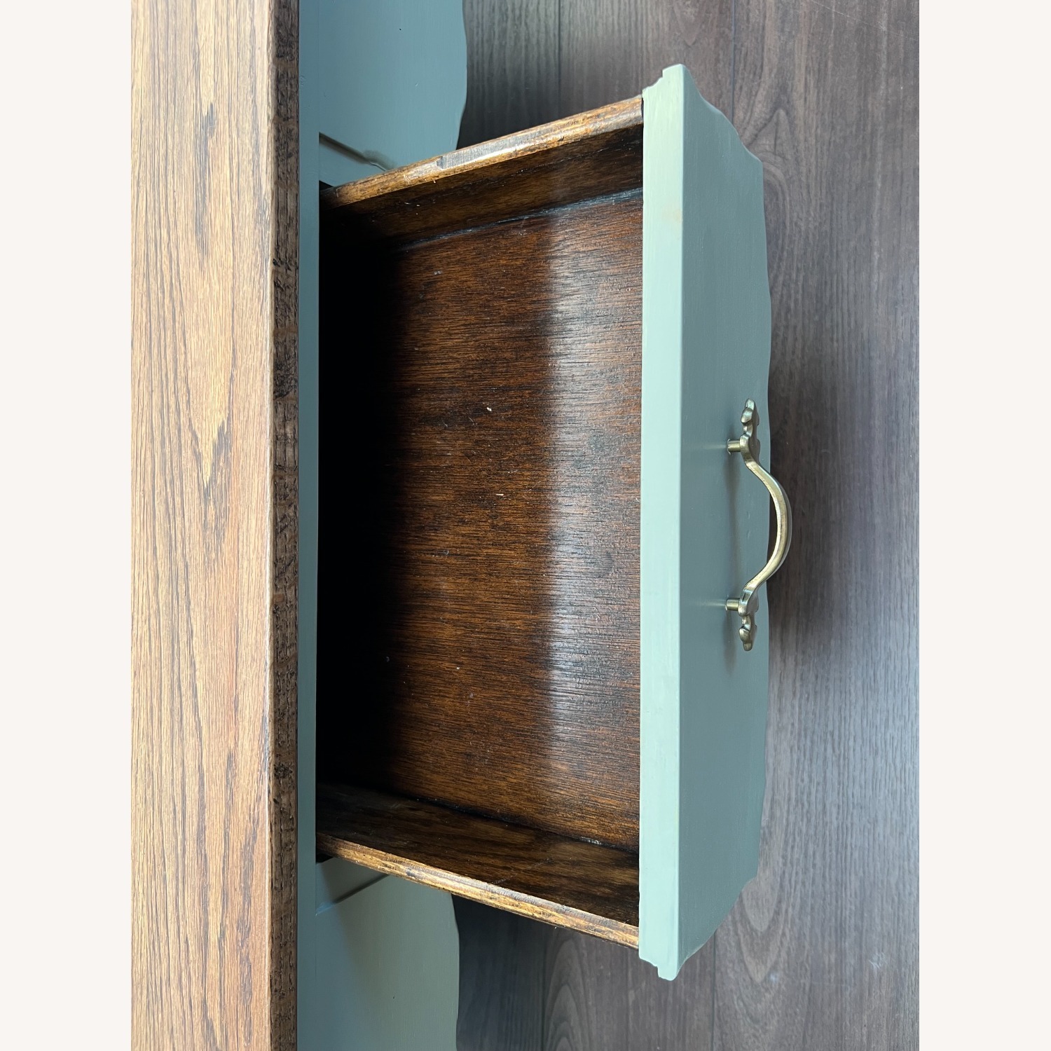 Country Cottage Oak Coffee Table on Brass Casters - image-6