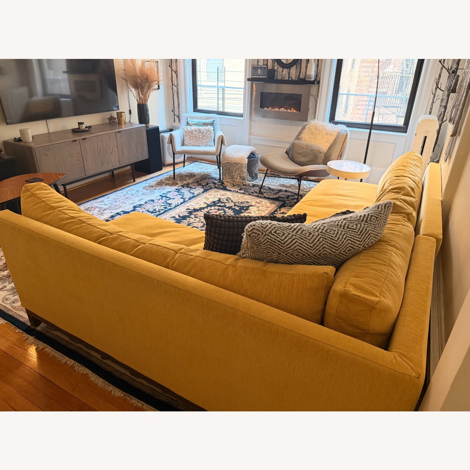 Joybird Yellow Arwen Fabric 2 Piece Sectional - image-3