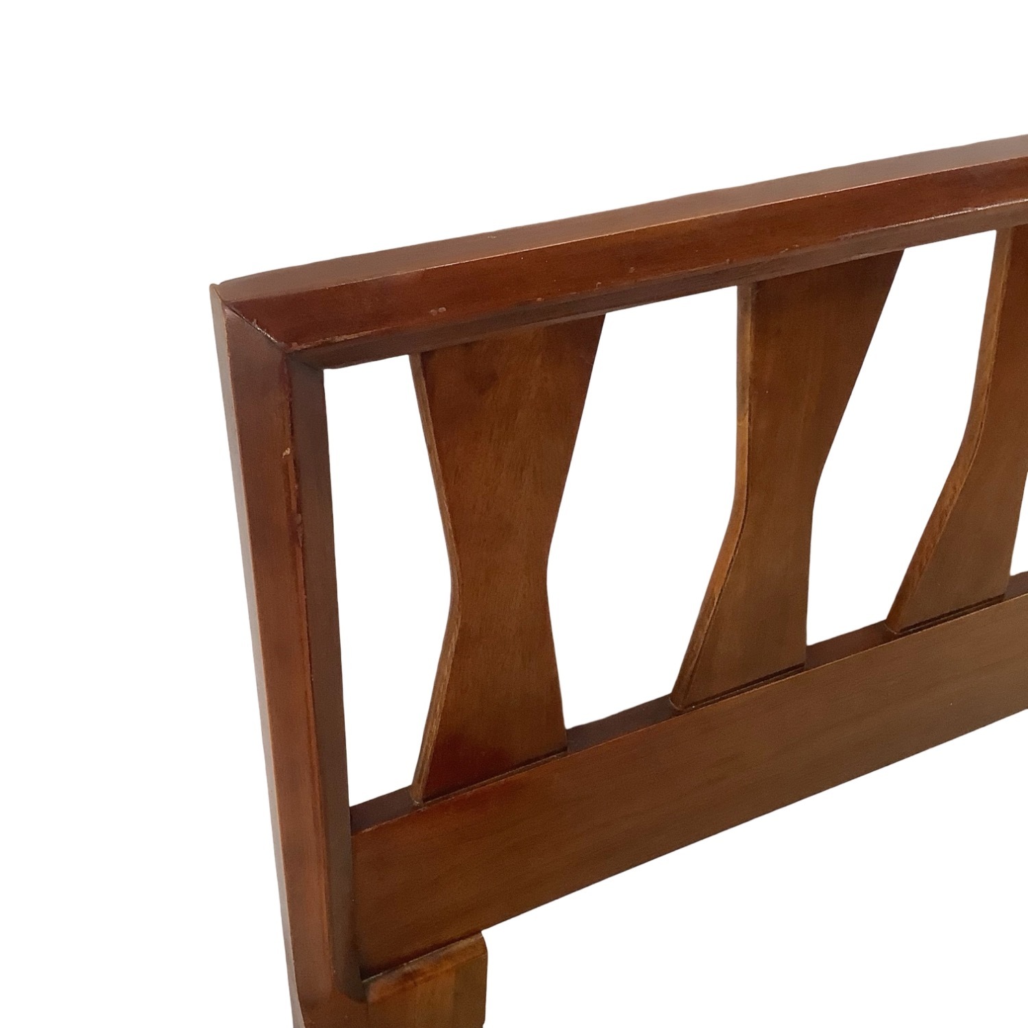 Sculptural MCM Walnut bowtie Headboard Full/Queen - image-6